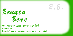 renato bere business card