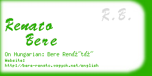 renato bere business card